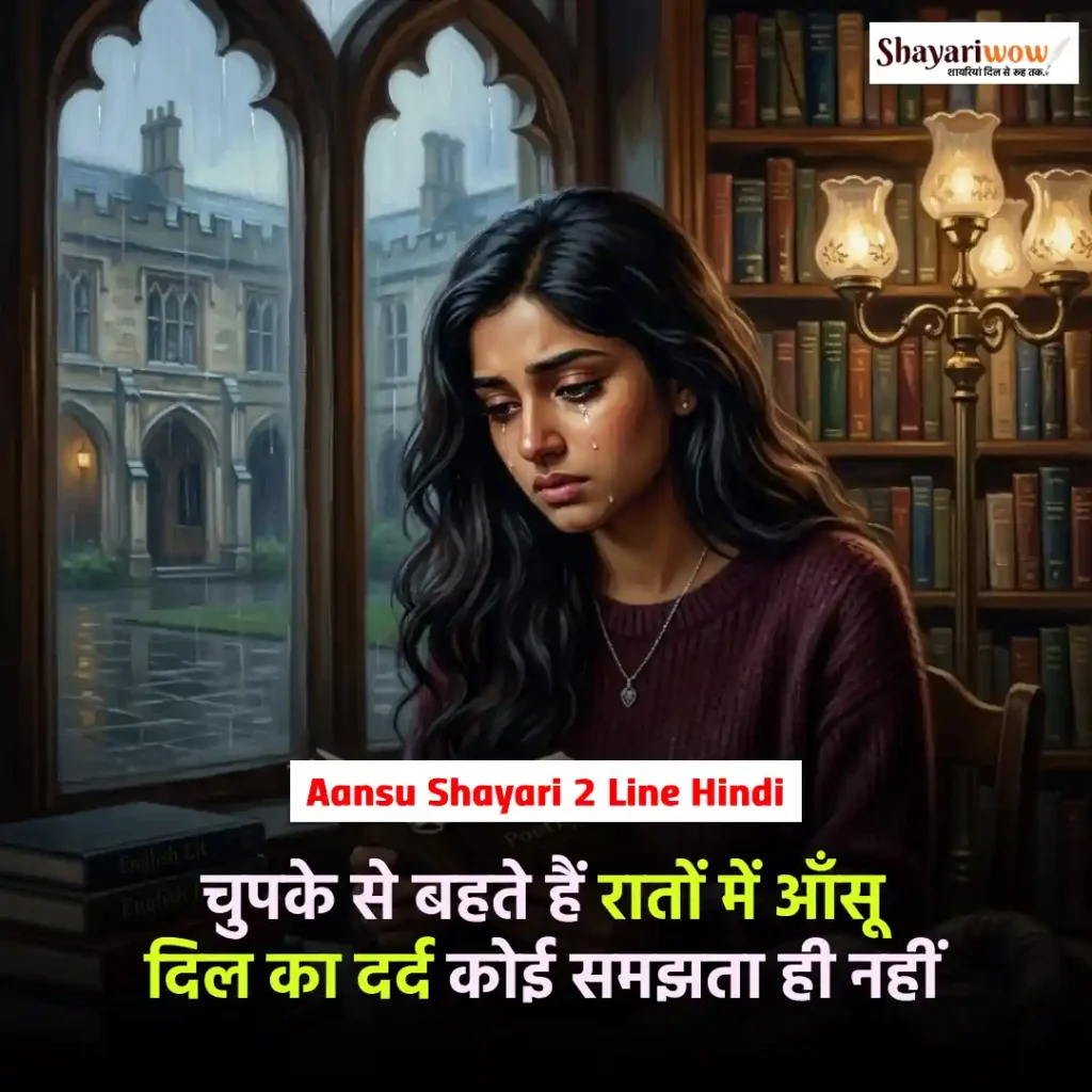 Aansu Shayari 2 Line Hindi