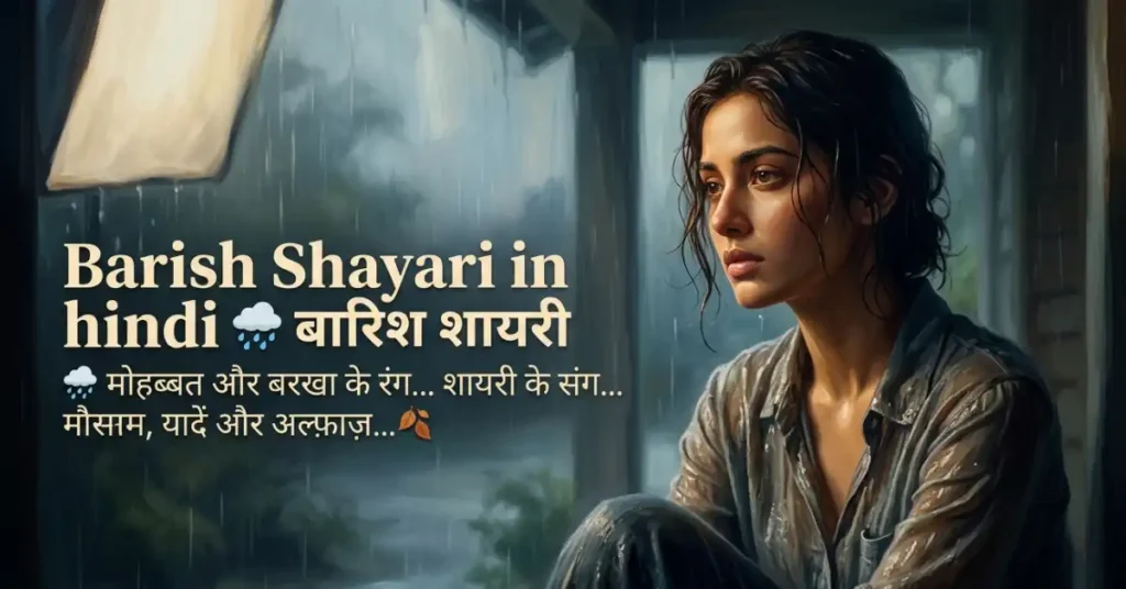 Barish Shayari in hindi 🌧️ बारिश शायरी