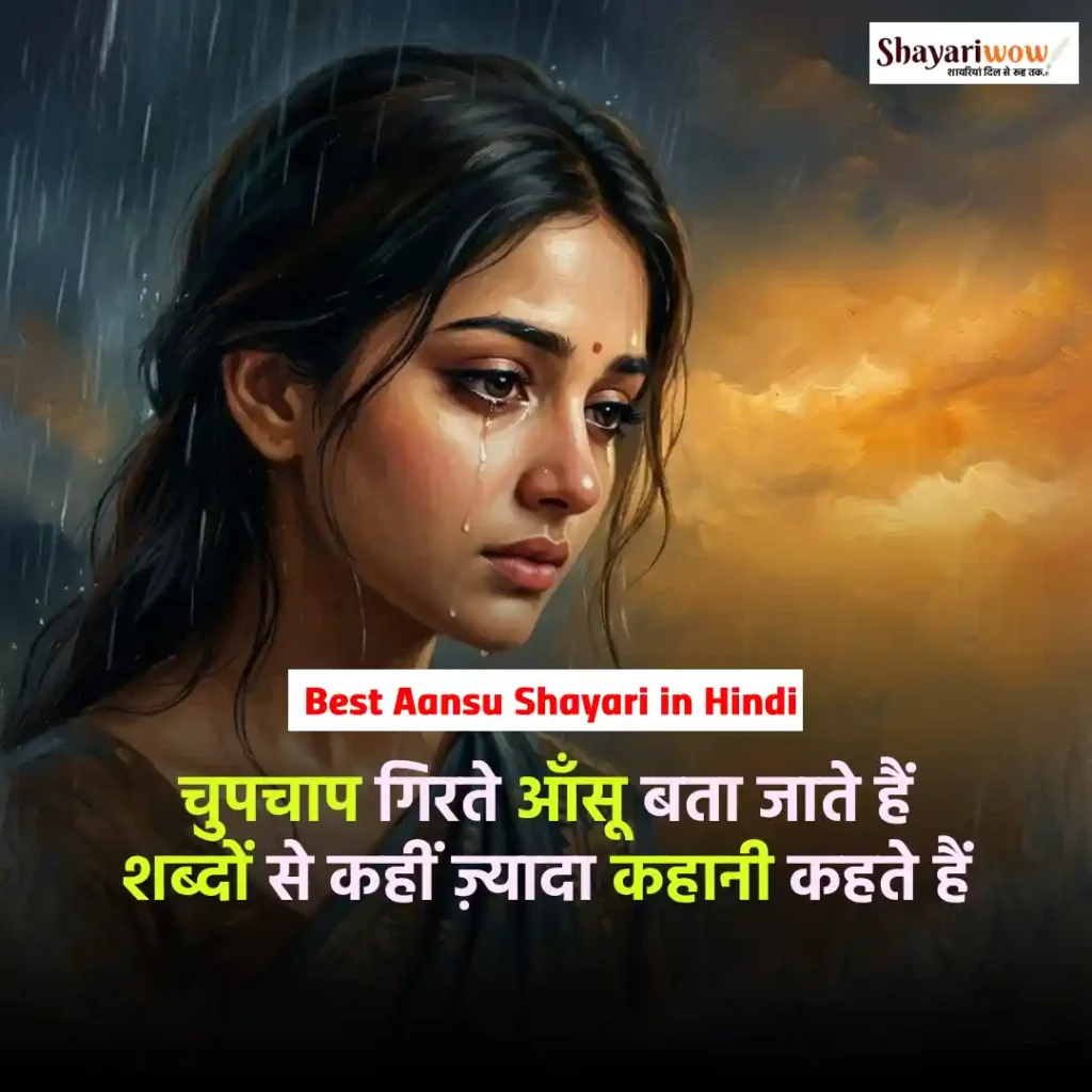 Best Aansu Shayari in Hindi