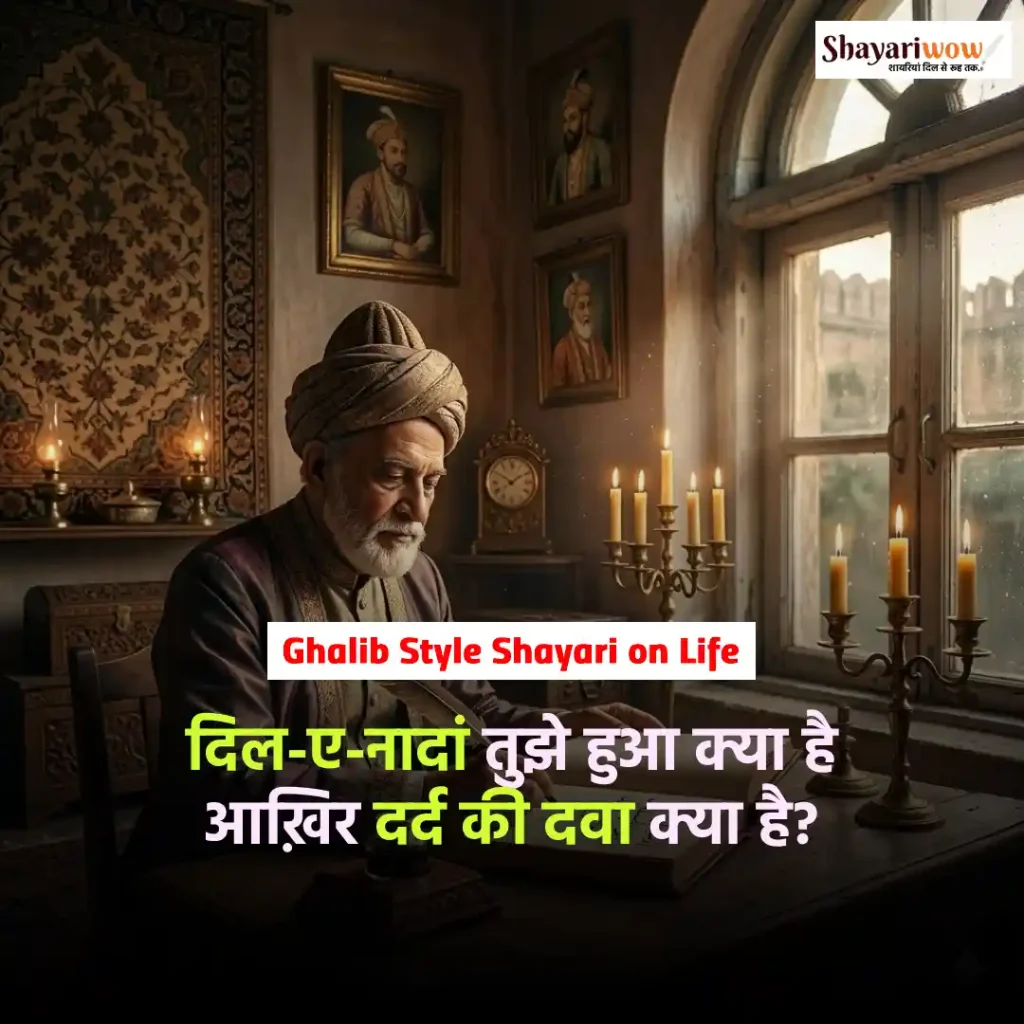 Ghalib Style Shayari on Life