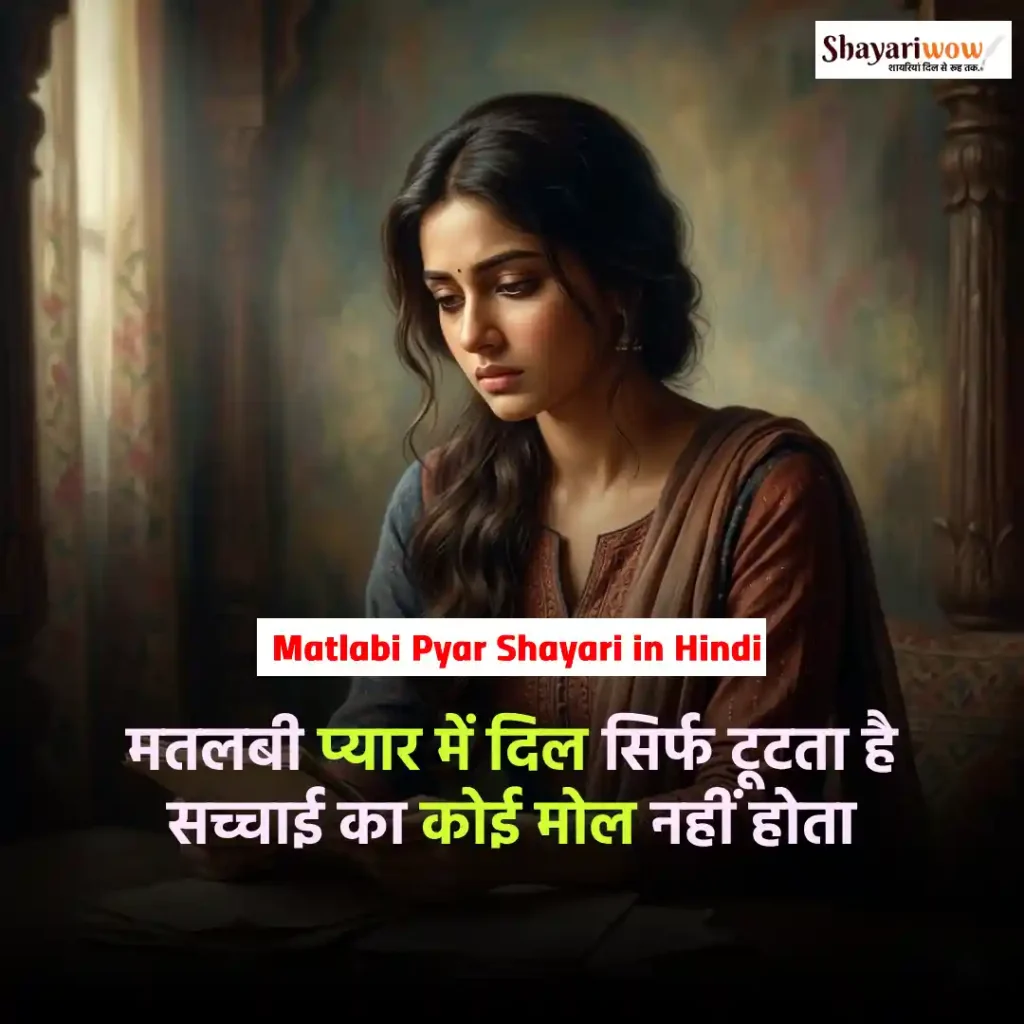 Matlabi Pyar Shayari in Hindi