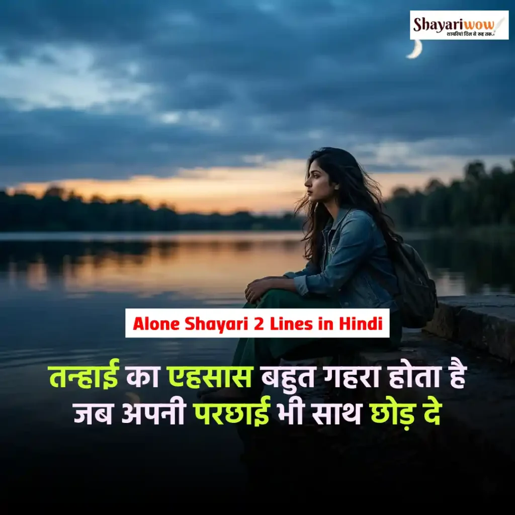Alone Shayari 2 Lines in Hindi