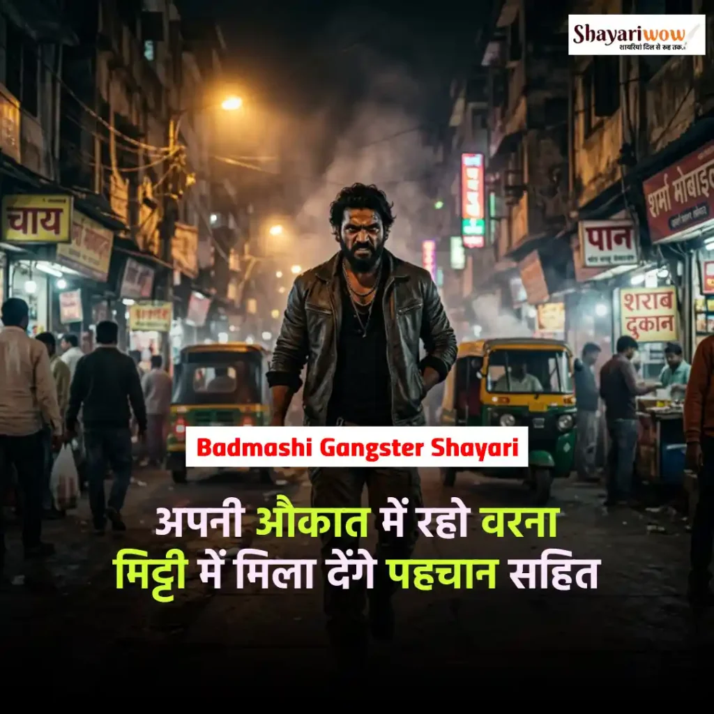 Badmashi Gangster Shayari