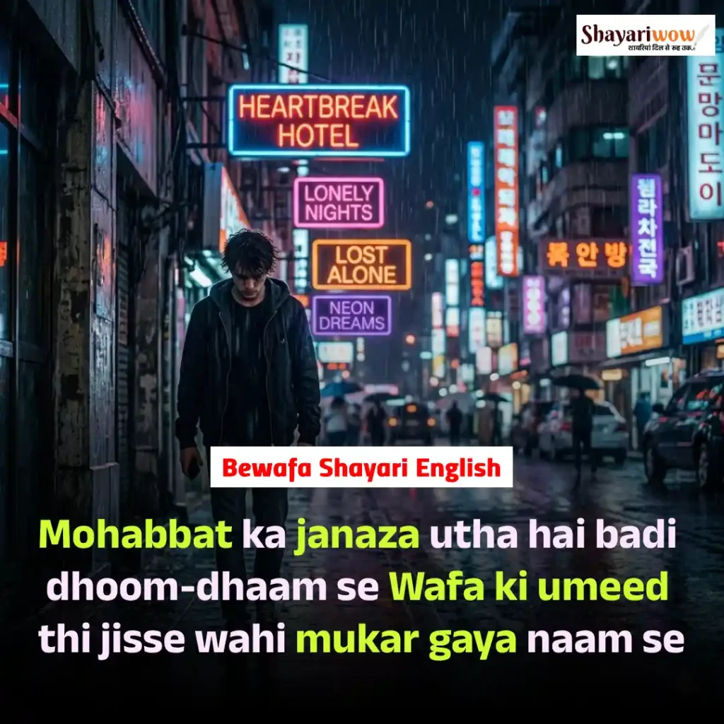 Bewafa Shayari English