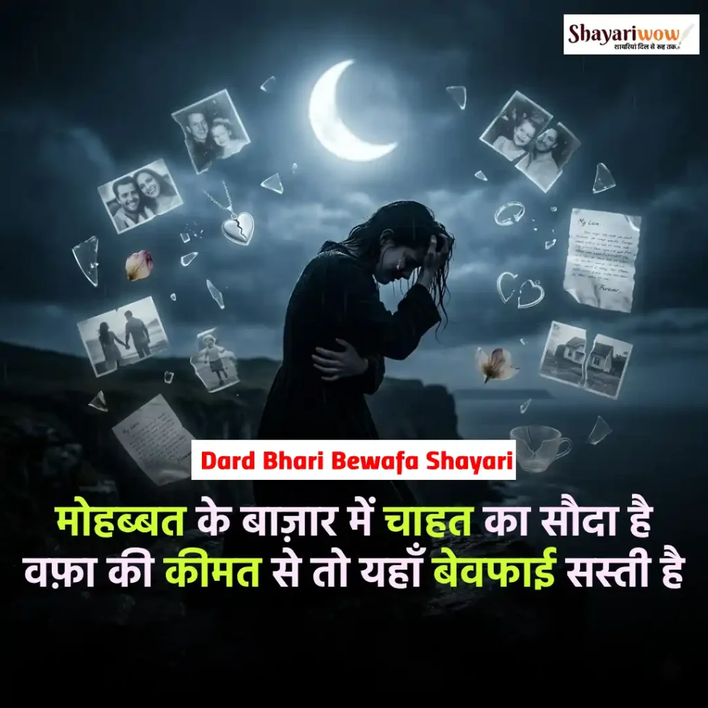 Dard Bhari Bewafa Shayari