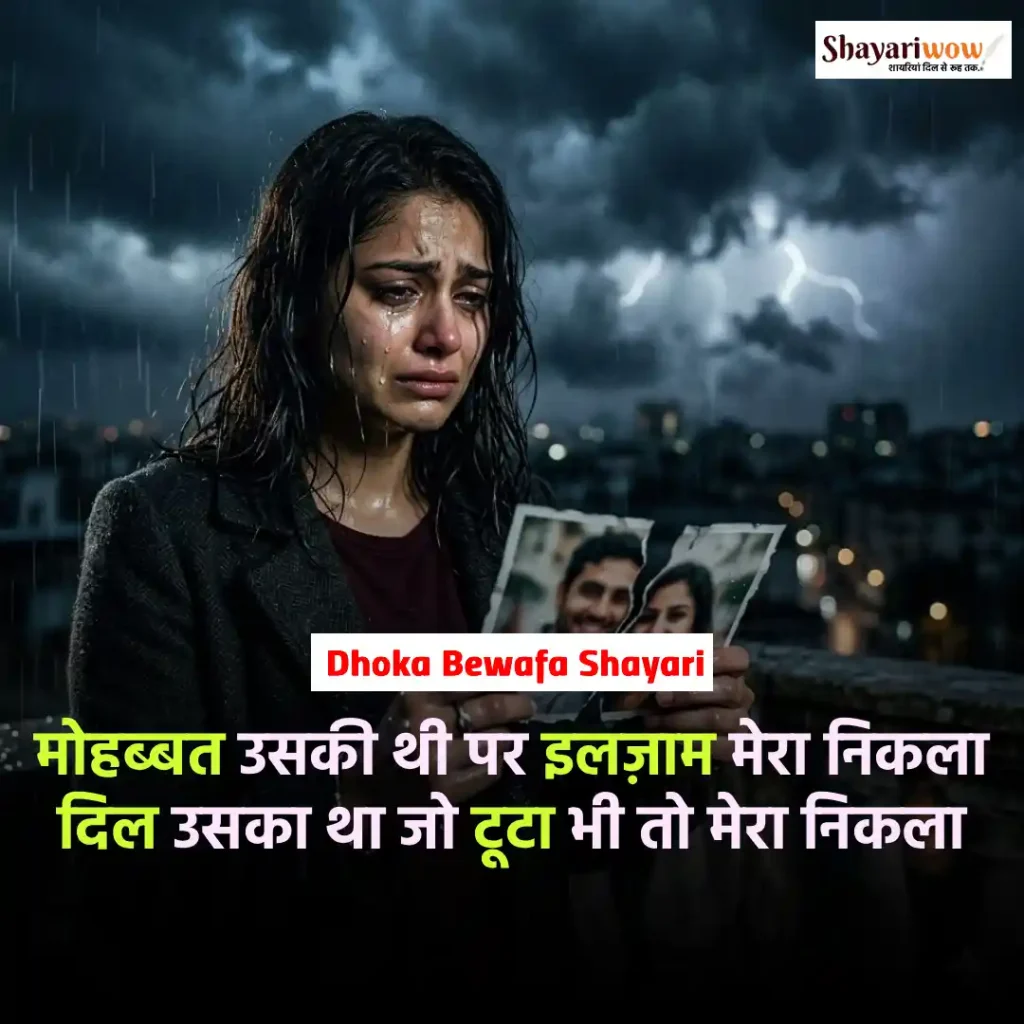 Dhoka Bewafa Shayari