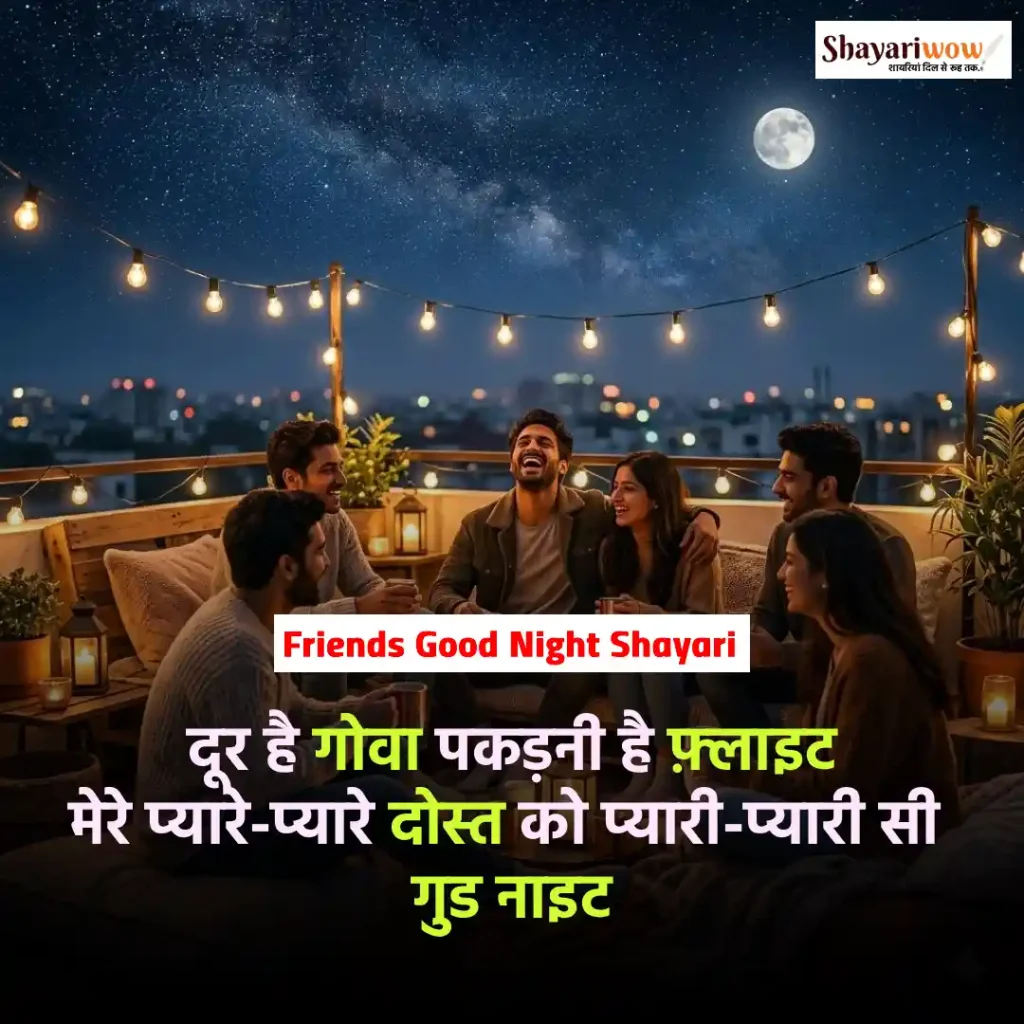 Friends Good Night Shayari
