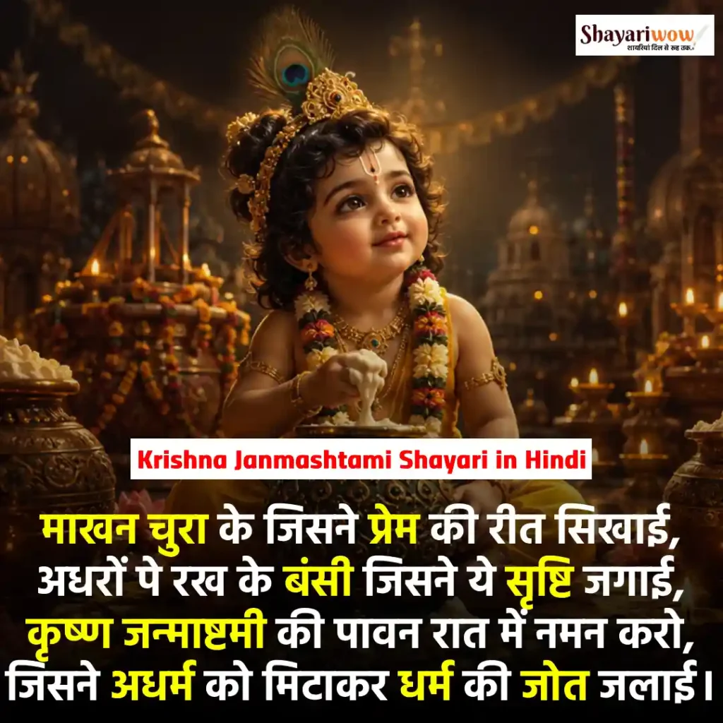 Krishna Janmashtami Shayari in Hindi